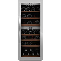 Kahden lämpötilan viinikaappi mQuvée WineExpert 38 Stainless SW-38S, teräs