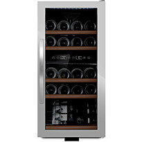 Kahden lämpötilan viinikaappi mQuvée WineExpert 24 Stainless, teräs