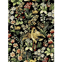 Paneelitapetti Mindthegap Floral Tapestry, 1.56x3m, musta