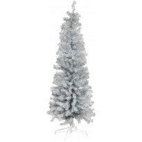 Tekojoulukuusi Nordic Winter Bling, 180cm, kapea, PVC, hopea