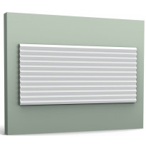 Seinäpaneeli Orac Decor W108, 18x250x2000mm, polyuretaani, valkoinen