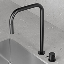 Keittiöhana Scandtap Steel Harmonized K2P Square Shadow, ulosvedettävä juoksuputki, musta