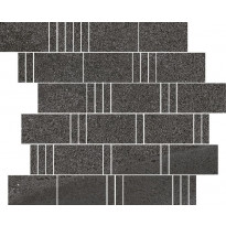 Mosaiikkilaatta Pukkila Landstone Anthracite Pave, himmeä, sileä, 298x298mm