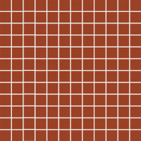 Mosaiikkilaatta Pukkila Mosaico Porcelanico Red, himmeä, sileä, 25x25mm
