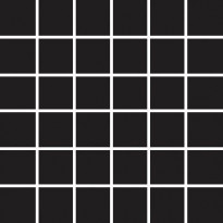 Mosaiikkilaatta Pukkila Pro Technic Color Black, himmeä, sileä, 47x47mm