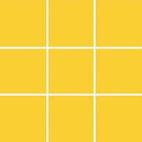 Lattialaatta Pukkila Pro Technic Color Yellow, kiiltävä, sileä, 97x97mm