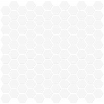 Mosaiikkilaatta Pukkila Miniworx White Hexagon, himmeä, sileä, 25x25mm
