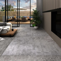 PVC-lattialankut 5,02m² 2mm itseliimautuva betoninharmaa
