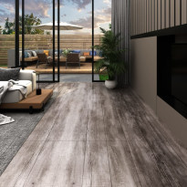 PVC-lattialankut 5,02m² 2mm itseliimautuva matta puu ruskea