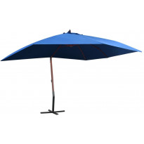 Riippuva aurinkovarjo puurunko 400x300 cm sininen