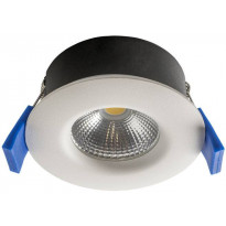 LED-alasvalo Airam Compact, Ø80x38mm, IP65, 5W/840, himmennettävä, valkoinen
