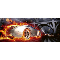 Kuvatapetti Dimex Car In Flames, 375x150cm