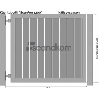 Käyntiportti Scandkom ScanFen 1200x1200mm