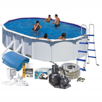 Uima-allaspaketti Swim &amp; Fun Basic 120, 500 x 300 cm valkoinen