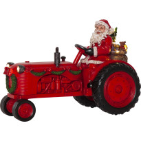 LED-pöytäkoriste Star Trading Merryville, traktori, 20cm, punainen