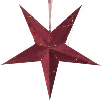 Paperitähti Star Trading Velvet, Ø600x210mm, punainen