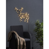 LED-seinäkoriste Star Trading Cupid, Poro, 47x50cm, musta