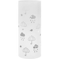 Sateenvarjoteline sateenvarjot teräs valkoinen