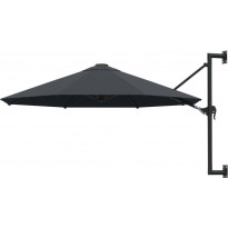 Seinäkiinnitteinen aurinkovarjo 300 cm antrasiitti