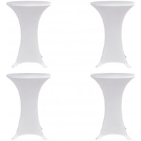 Seisovan pöydän päällyste 60 cm valkoinen venyvä 4 kpl