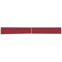 Sisäänvedettävä terassin sivumarkiisi 140x1200 cm punainen