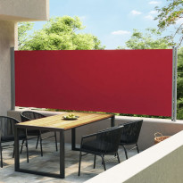Sisäänvedettävä terassin sivumarkiisi 600x160 cm punainen