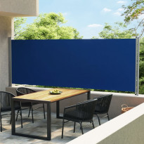 Sisäänvedettävä terassin sivumarkiisi 600x160 cm sininen