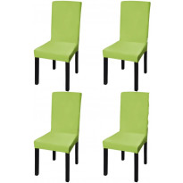 Suora venyvä tuolinsuoja 4 kpl vihreä
