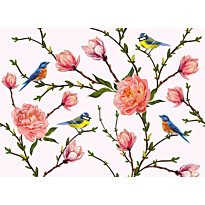 Kuvatapetti A.S. Creation Designwalls Little Birds, 350x255cm, vaaleanpunainen