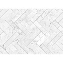 Kuvatapetti A.S. Creation Designwalls Marble Tiles, 350x255cm, valkoinen