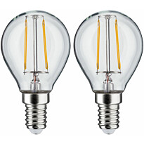 LED-filamenttilamppu Paulmann Drop, E14, 250lm, 2.7W, 2700K, kirkas, 2kpl