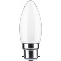 LED-kynttilälamppu Paulmann Candle, B22d, 470lm, 4.7W, 2700K, himmennettävä, opaali