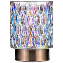 LED-pöytävalaisin Paulmann Pauleen Clear Glamour, akkukäyttöinen, E14, 2700K, dichroic-lasi