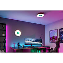 LED-plafondi Paulmann Spaceglow Three RGB+ 1400lm 21W himmennettävä mattamusta