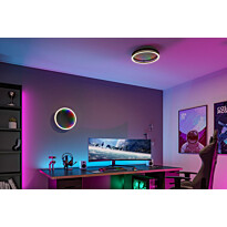 LED-plafondi Paulmann Spaceglow One RGB+ 2000lm 34.5W himmennettävä mattamusta