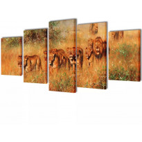 Taulusarja leijonat 100 x 50 cm