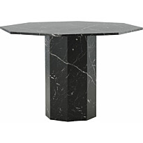 Ruokapöytä Venture Home Marbs Ø110cm, musta marmori