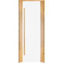 Saunan ovi Prosauna Sarastus, 8x19, kirkas lasi, tervaleppä