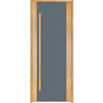 Saunan ovi Prosauna Sarastus, harmaa lasi, 7x19, tervaleppä