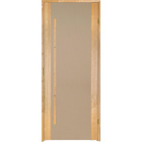 Saunan ovi Prosauna Sarastus, 8x19 , pronssin värinen lasi, tervaleppä