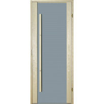 Saunan ovi Prosauna Sarastus, harmaa lasi, 8x19, haapa