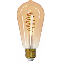 Sisustuslamppu Airam SmartHome ST64 Edison, 4.9W, E27, 350lm, 1800-3000K, amber