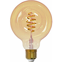 Sisustuslamppu Airam SmartHome GLOBE 95, 4.9W, E27, 350lm, 1800-3000K, amber