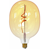 Filamenttilamppu Airam SmartHome SPIRAL FILAMENT, 4.9W, E27, 380lm, 1800-3000K, amber