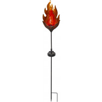 Aurinkokennokoristevalaisin Star Trading Melilla Flame, 820x155x50mm, pronssi
