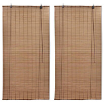 Bambu rullaverhot 2kpl 150 x 220 cm ruskea