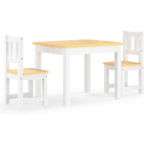 3-osainen lasten pöytä ja tuolisarja, MDF, eri värejä