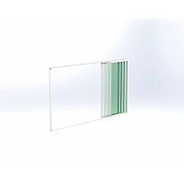 Terassin lasiliukuovi Keraplast 4-os. 2100x3800mm, kirkas/valkoinen, sisäpuolinen nuppilukitus