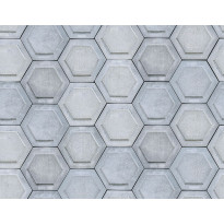 Kuvatapetti Rebel Walls Concrete Hexagon, non-woven, mittatilaus