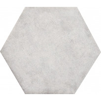 Lattialaatta Kymppi-Lattiat Concrete hex White, 14x16cm